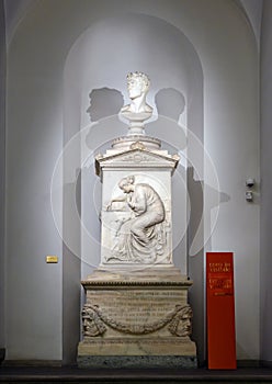 Sculpture inside The Pinacota Ambrosiana, the Ambrosian art gallery in Milan, Italy photo