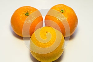 pictured tangerines on a festive table