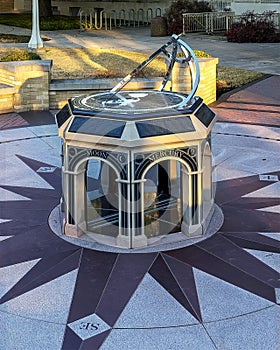 `TCU Sundial` by William Andrews on the campus of Texas Christian University in Fort Worth.