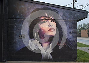 Selena wall mural by Theo Ponchaveli, Dallas, Texas
