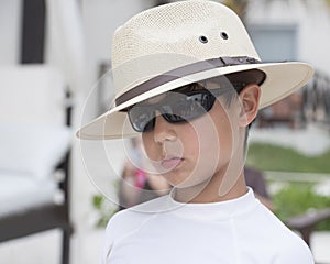 Cool boy on the beach