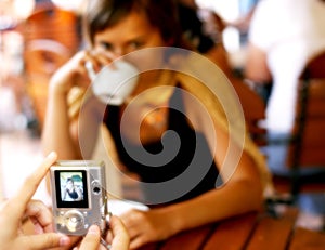 Pictures at the coffee table photo