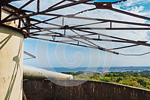 Pictures show war fortifications, bunkers on Verdens Ende on the island of Tjome in Norway, scandinavia