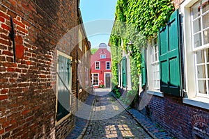 Picturesque alley in Leer, Ostfriesland, Germany photo