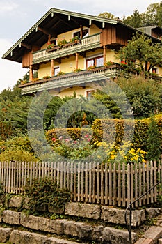 Picturesque alpine house. Berchtesgaden.Germany