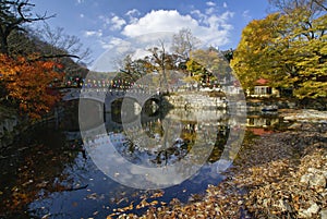 Magoksa Buddhist temple complex in autumn, South Korea