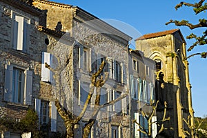 Picturesque architecture in Penne d`Agenaise, Lot-et-Garonne, France