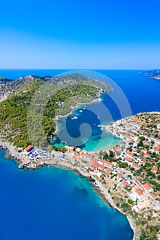Picturesque Assos village in Kefalonia island, Greece