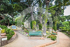 The picturesque Augustus gardens in Capri, Italy