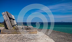 Picturesque Baltic sea from the top of Dragor fort Denmark