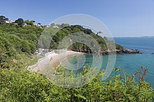 Picturesque bay on Guernsey island, UK