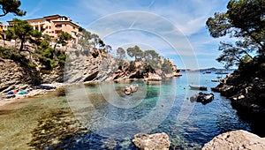 Picturesque beach Calo de ses Llises, Calvia photo