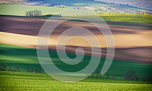 Picturesque and beautiful fields of South Moravia