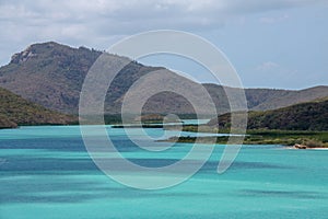 Picturesque blue ocean on White haven beach