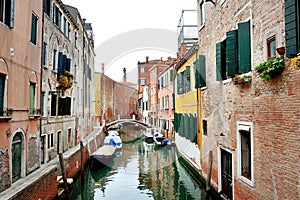 Picturesque canal in Venice, Italy