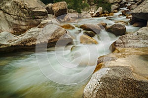 Picturesque cascade in Corsica