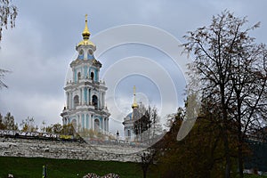 Picturesque Cathedral in Kostroma. Restoration of the Kremlin