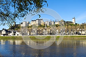 Picturesque Chinon town on the River Vienne, France