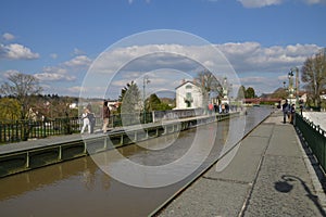 Picturesque city of Briare in Loiret