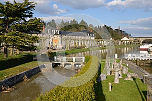 Picturesque city of Briare in Loiret photo
