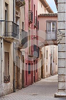 Picturesque city center of La Bisbal. Baix Emporda, Catalonia. Spain