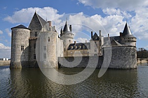 Picturesque city of Sully sur Loire in Loiret