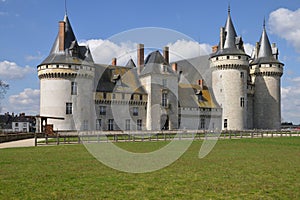 Picturesque city of Sully sur Loire in Loiret