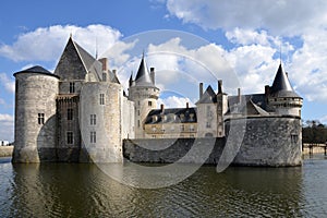 Picturesque city of Sully sur Loire in Loiret photo