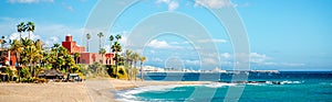 Picturesque coast in Benalmadena town. Malaga, Andalusia, Spain