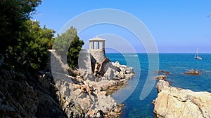 Picturesque coastline at the Mediterranean Sea