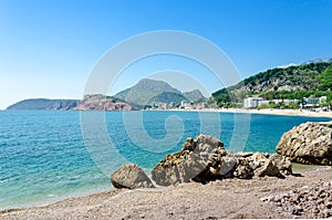 The picturesque coastline of Sutomore, Montenegro