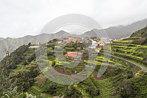 Picturesque and colorful Village of Las Carboneras in Anaga Rural park, Tenerife, Canary Islands, Spain