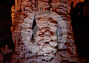 Picturesque column shapes in Soreq Cave, Israel