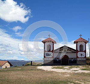 Chapel Saint Toribio de Mogrovejo, front view, Toribio de Mogrovejo neighborhood, Chachapoyas, Peru, South America photo