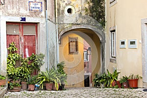 Picturesque corner in Sintra. Portugal