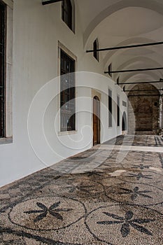 Picturesque corridor in the Topkapi Palace in Istanbul. Turkey