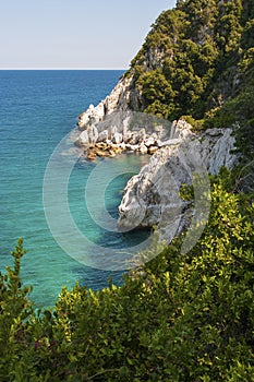 Picturesque Damouchari beach at Pelion in Greece