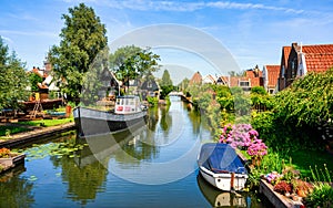 Picturesque Edam town in Netherlands
