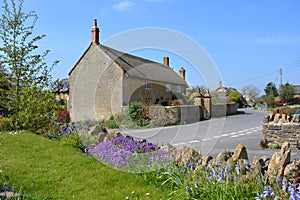 Picturesque English village street scene, East Chinnock