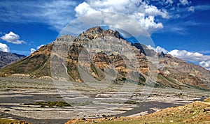 Picturesque essence of the cold desert in Himalayas