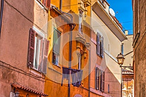 Picturesque facades in Trastevere