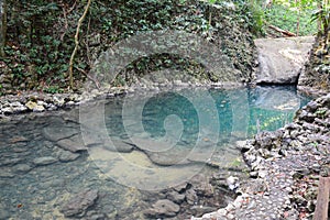 Siete Altares Waterfall in Livingston Guatemala photo