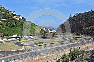 Picturesque go-cart racing