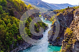 Picturesque gorge and river Kawarau