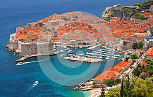 Picturesque gorgeous view on the old town of Dubrovnik, Croatia