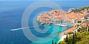 Picturesque gorgeous view on the old town of Dubrovnik, Croatia