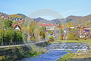 Picturesque Grajcarek stream in Szczawnica,