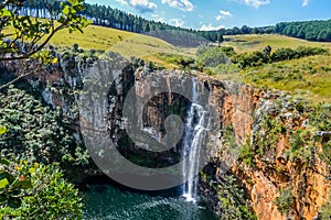 Picturesque green Berlin water falls in Sabie , Graskop in Mpumalanga South Africa