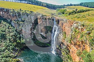 Picturesque green Berlin water falls in Sabie , Graskop in Mpumalanga South Africa