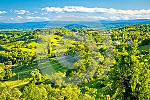 Picturesque green hills of Plesivica view